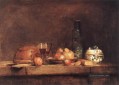 Stillleben mit Glas Oliven Jean Baptiste Simeon Chardin